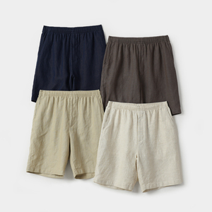 9支 水洗全亚麻 男士短裤 休闲五分中裤 外穿大裤衩 夏款大码男装