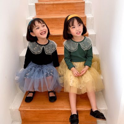 网纱娃娃领长袖水沐良品甜美打底