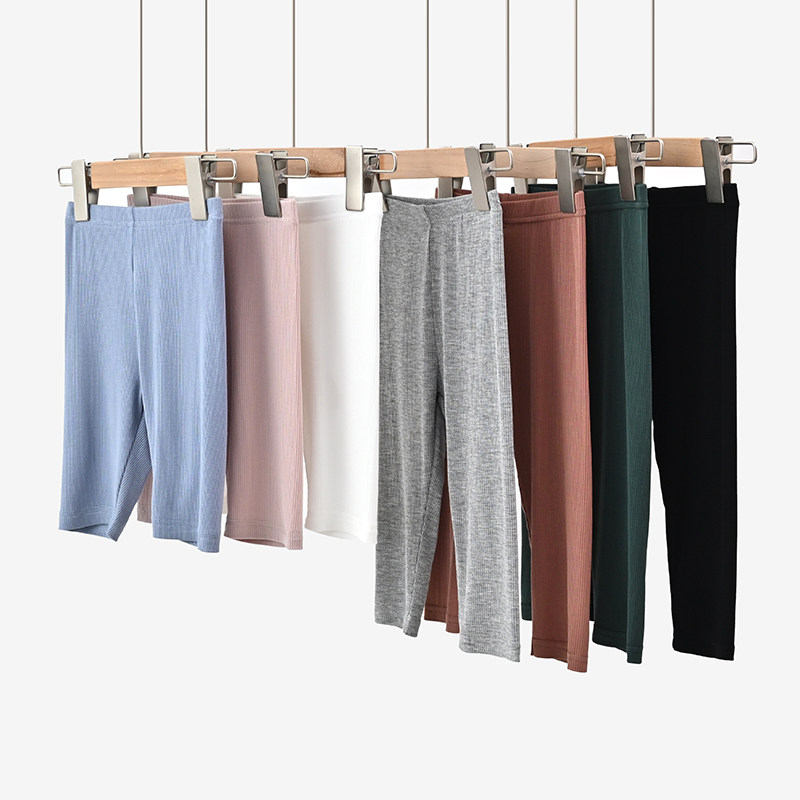 儿童冰丝坑条短裤 女童薄款莫代尔弹力打底裤 五分 七分裤子 夏款,童装/婴儿装/亲子装,裤子,淘宝优惠券,粉丝福利购,淘宝优惠卷