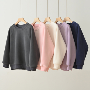 中大童秋冬童装 暖熊绒校服神器 A类560g儿童奥粒绒卫衣男女童厚款