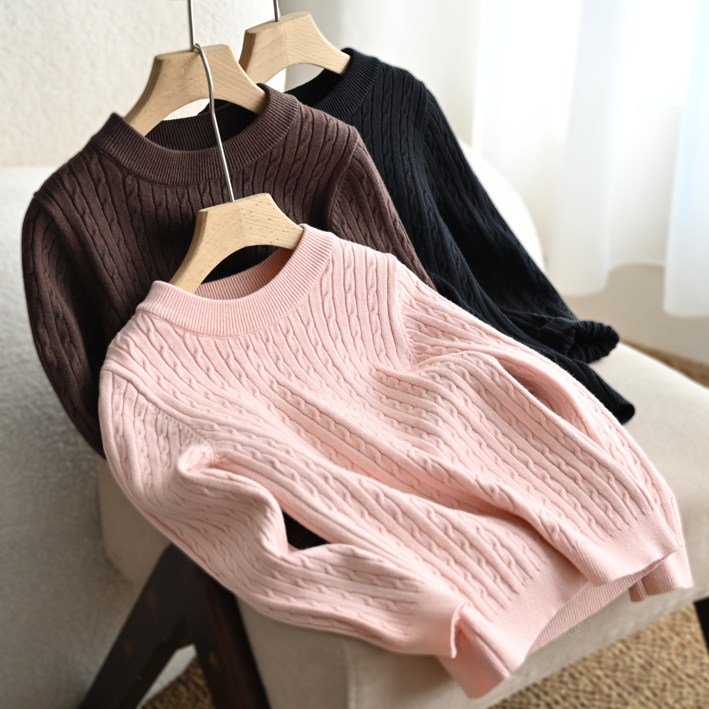 基础款 儿童纯色绞花毛衣 男女童圆领套头针织衫上衣 中小童春秋,童装/婴儿装/亲子装,毛衣/针织衫,淘宝优惠券,粉丝福利购,淘宝优惠卷