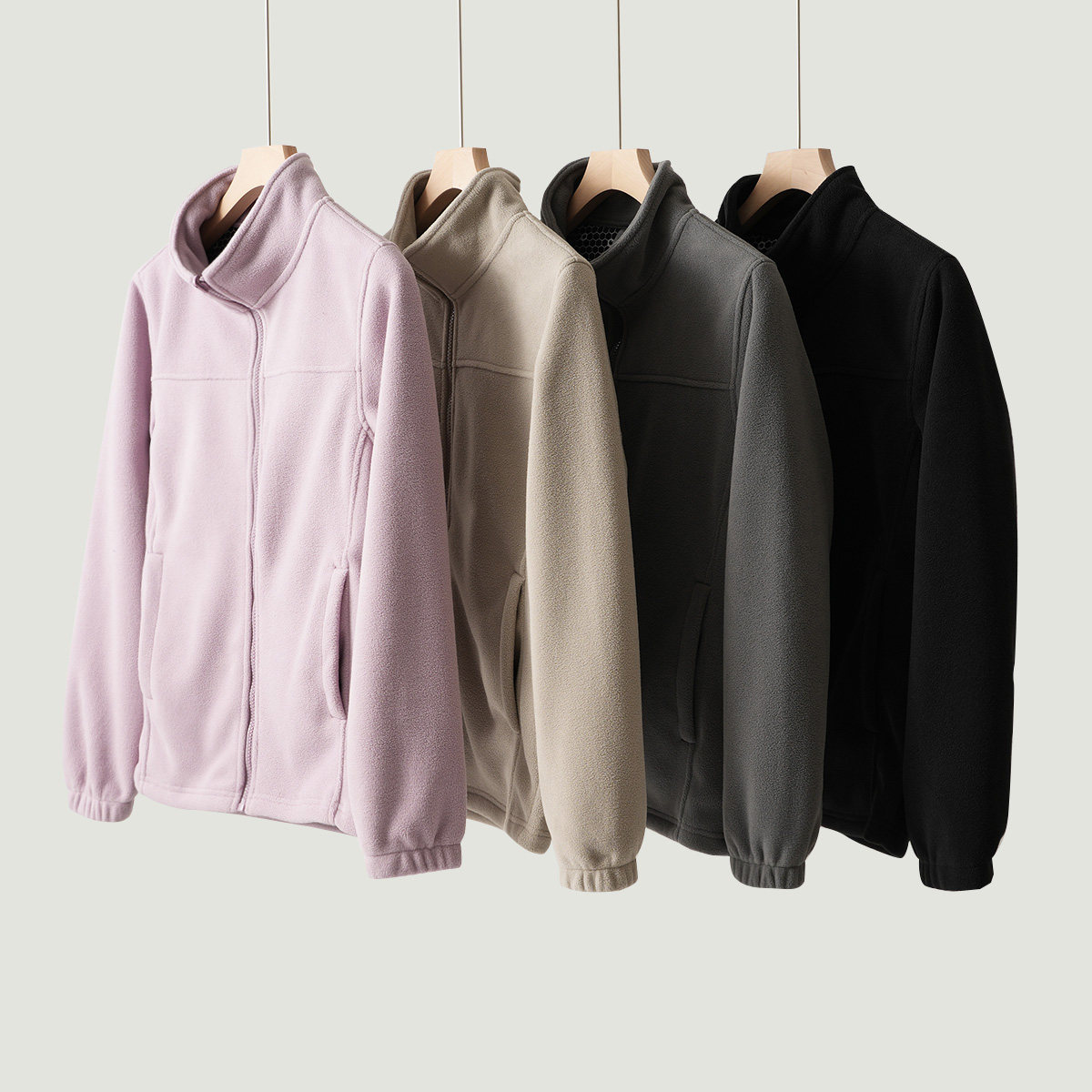 情侣款 男士摇粒绒立领外套保暖内胆 女士简约纯色休闲上衣k,女装/女士精品,短外套,淘宝优惠券,粉丝福利购,淘宝优惠卷