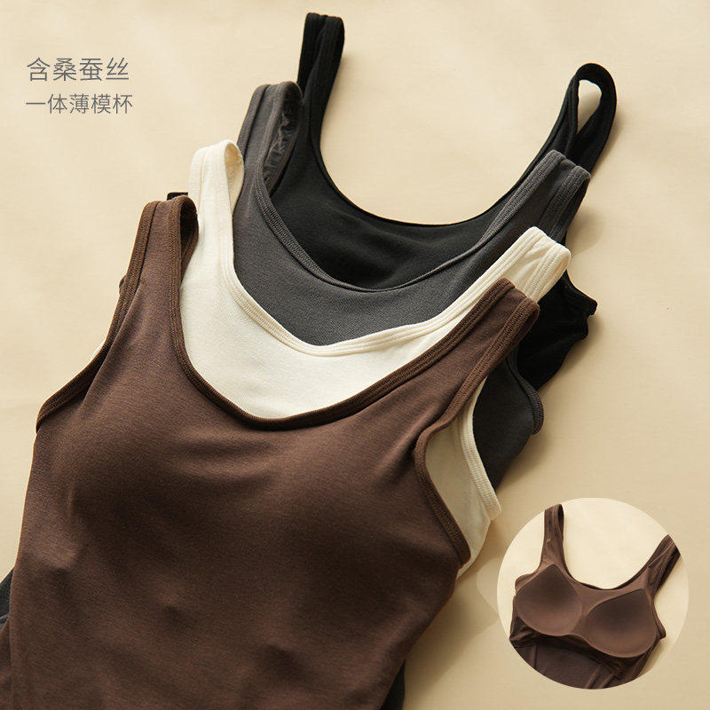 女士BRA薄款背心打底上衣图片