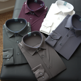 商务正装 含山羊绒 保暖衬衣上衣 秋冬款 四面弹男士 男装 针织衬衫