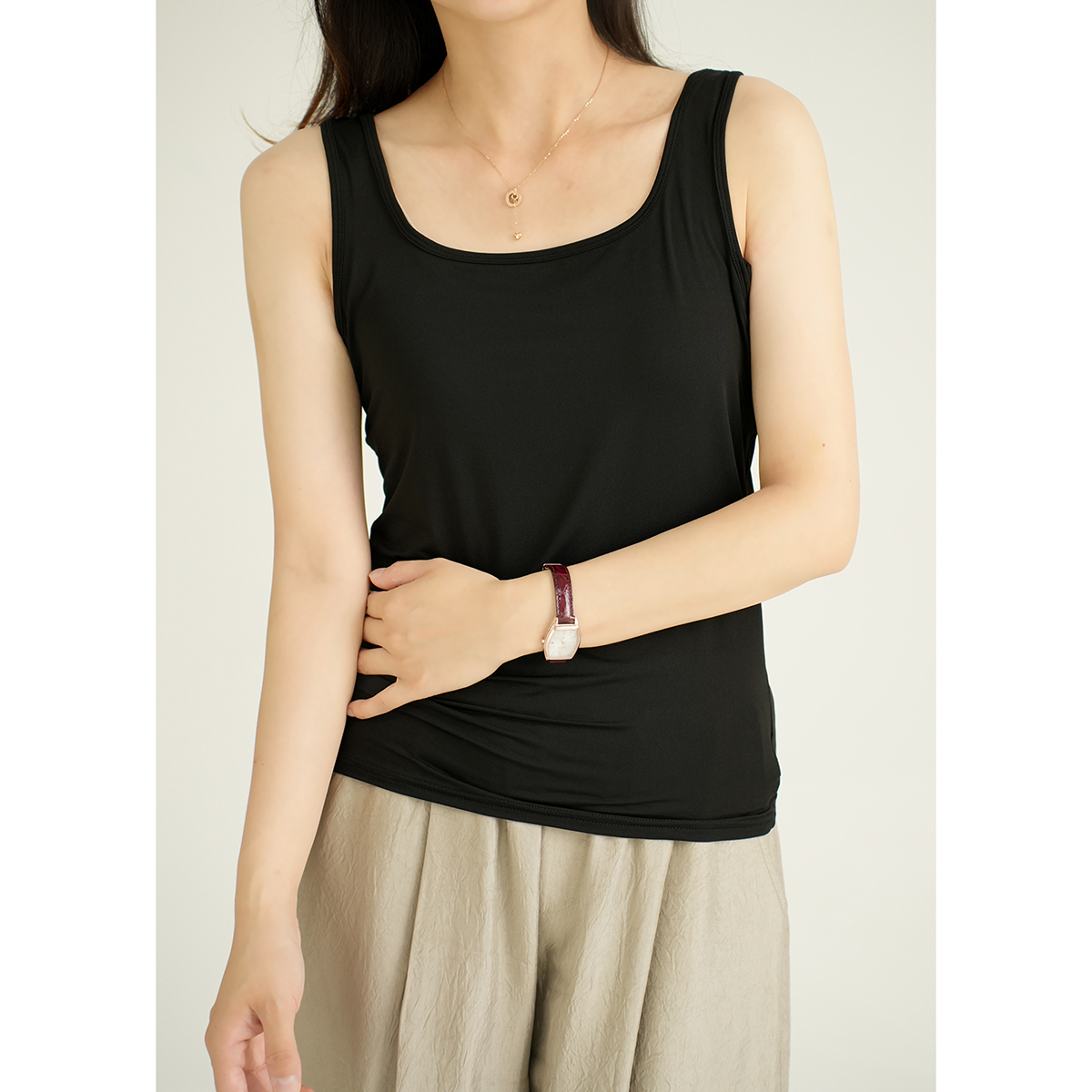 无补 腋下吸汗设计 女士背心 夏款 女装