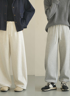 440g一体绒女士两穿加绒长裤 保暖阔腿裤 休闲百搭卫裤 冬款 女装