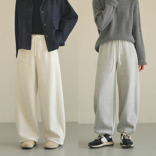 女装 440g一体绒女士两穿加绒长裤 冬款 休闲百搭卫裤 保暖阔腿裤