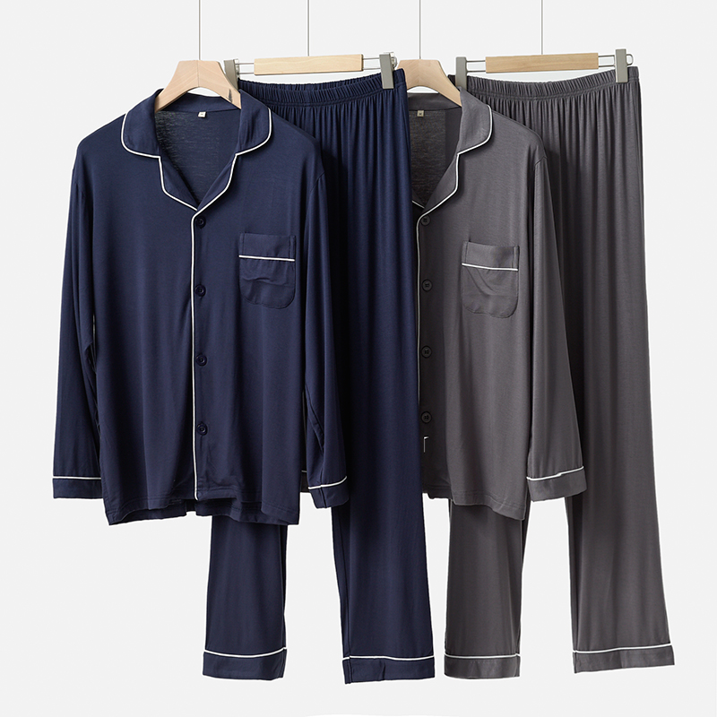 莫代尔两件套男士家居服套装