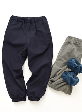 校裤 儿童加绒棉裤 男童女童运动长裤 180中大童秋冬款童装