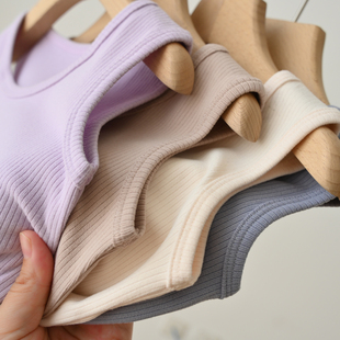 儿童轻抓绒螺纹背心 男女童保暖背心坎肩 180大童内搭 秋冬款童装