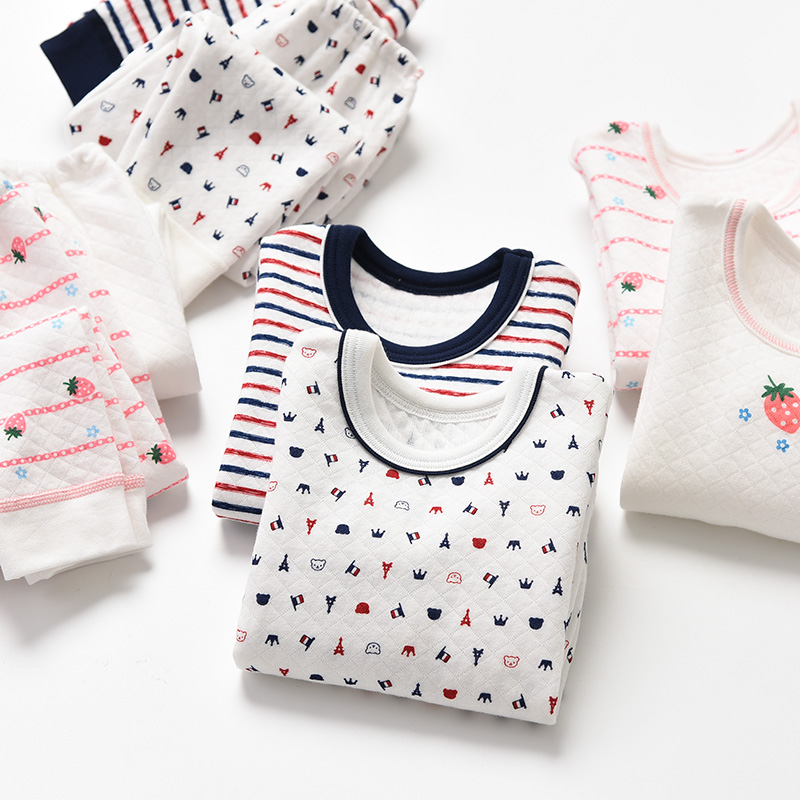 儿童空气层秋衣秋裤圆领秋冬