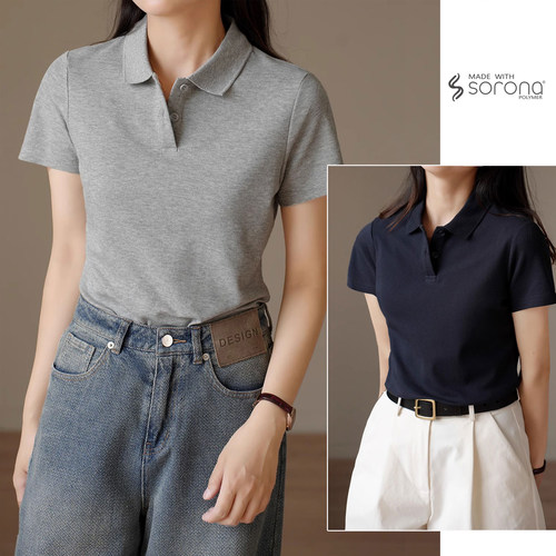 凉感索罗娜新疆长绒棉女士POLO