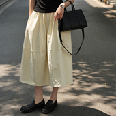 女装 蓬蓬花苞裙 春夏款 显瘦遮肉A字裙大摆裙 女士舒柔棉半身裙