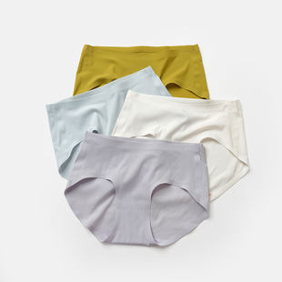健身无痕三角裤 全棉双层底裆 一片式 锦纶低腰女士三角内裤