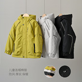 男大童保暖丝棉棉袄 童装 校服棉服 冬款 厚外套 儿童加厚连帽棉衣