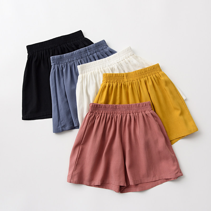 儿童人棉短裤 女童薄款宽松阔腿裤三分裤 凉爽垂顺,童装/婴儿装/亲子装,裤子,淘宝优惠券,粉丝福利购,淘宝优惠卷