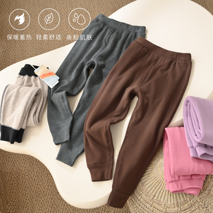 儿童双层秋裤 男女童厚款保暖裤 收口打底裤170中大童秋冬款童装