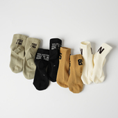 三双 棉袜 中大童秋冬款 四双装 儿童无骨中筒袜男童女童卡通棉袜子