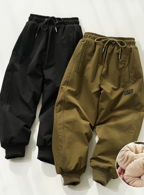 一条过冬 儿童夹棉运动裤 男女童保暖棉裤 170中大童冬款童装