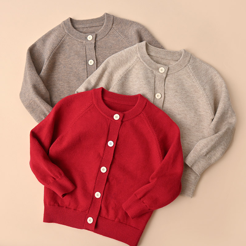 针织开衫德钻绒毛衣外套圆领春秋