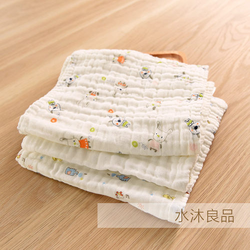 A类水洗棉6层纱布毛巾婴幼儿通用