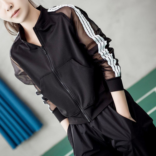 女士跑步健身轻薄外套欧根纱