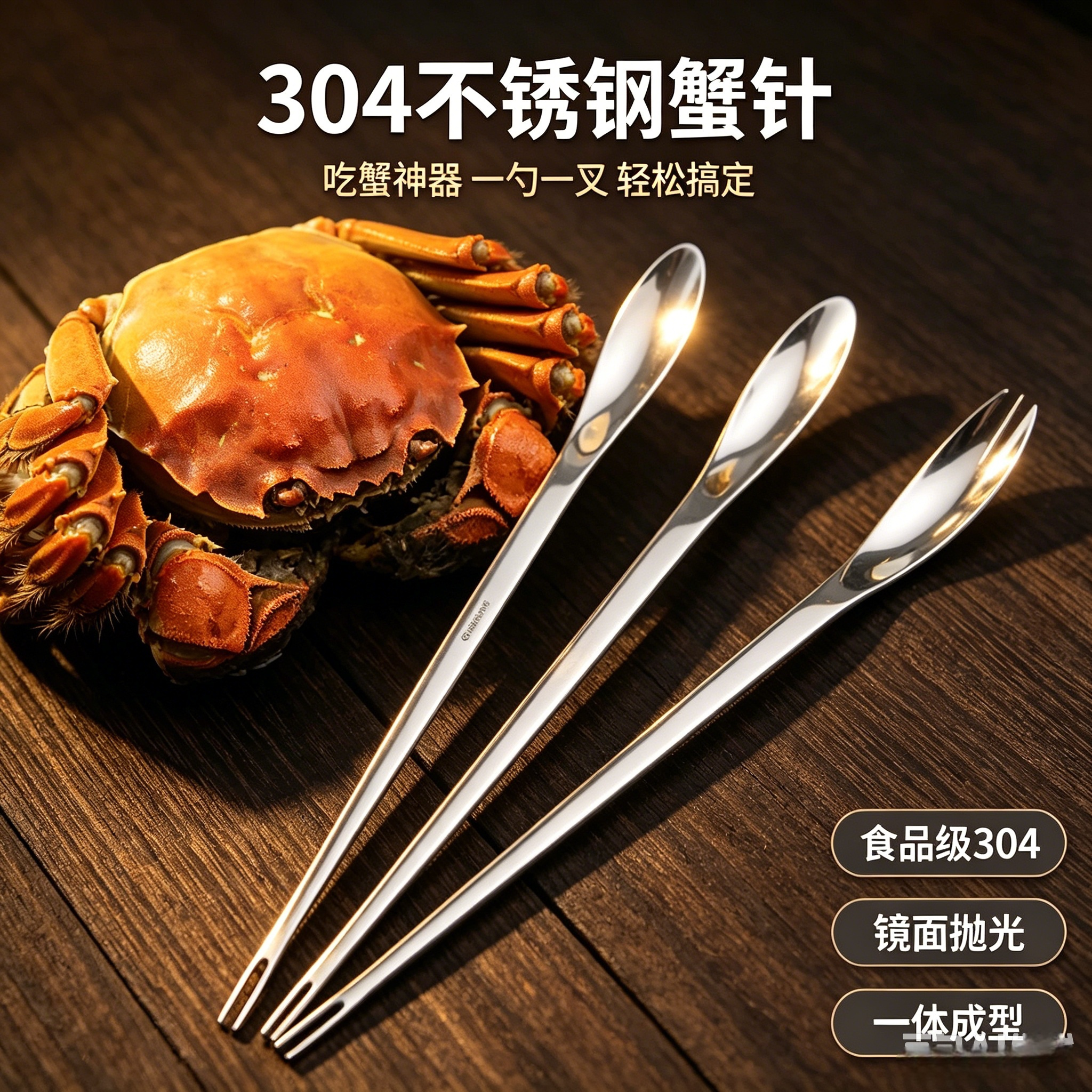 18-10不锈钢蟹针两用挖蟹神器