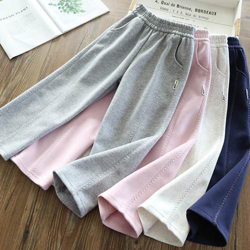 女童直筒运动裤春秋新款休闲裤