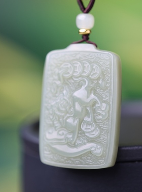 佩戴级精品和田玉青海料细腻油润干净无结构男女款招财貔貅16116