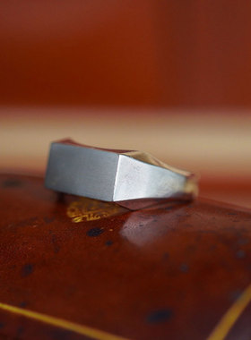 早期欧洲匠人手工925纯银戒指男款大号22号戒圈复古个性 经典收藏