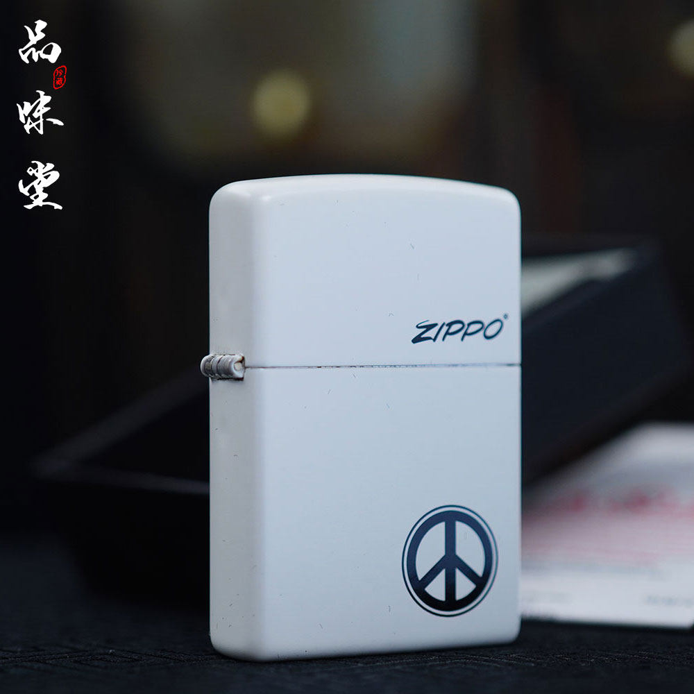 2017年份美国zippo芝宝白色漆面主题防风打火机个性复古经典典雅