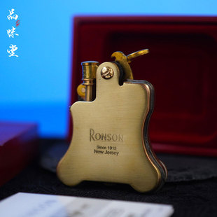 绝版1990年代日本RONSON朗森班卓琴纯铜磕头机煤油古董打火机便携