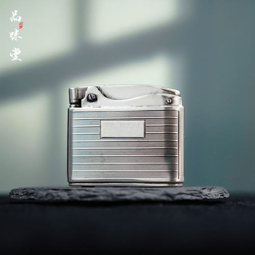 1940年美国RONSON朗森纯银机磕头机煤油古董打火机经典烟具收藏