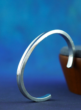 中古首饰日本匠人制手工925纯银复古风手链手镯首饰气质个性精美