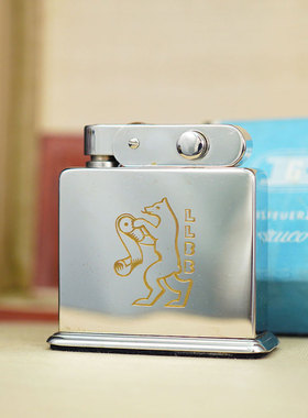 1940年德国Dulco一键按钮自动抬高煤油古董打火机缓释油壶长续航