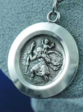 1898年英国伦敦纯银项链吊坠