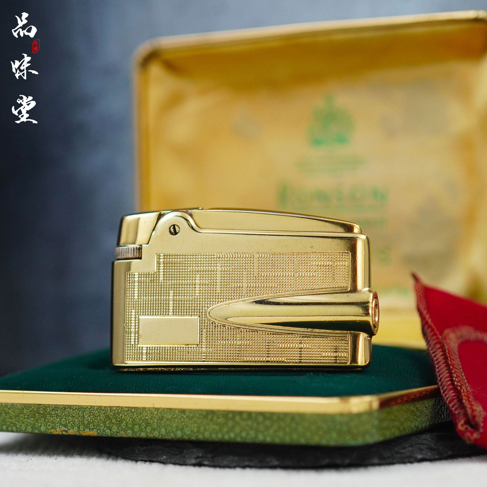 1970年英国RONSON朗森9ct9K纯金套气体打火机金壳高奢收藏级 绝版