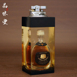 福利价1960年代日本产NIKKA一甲余市古董打火机进口威士忌台式机