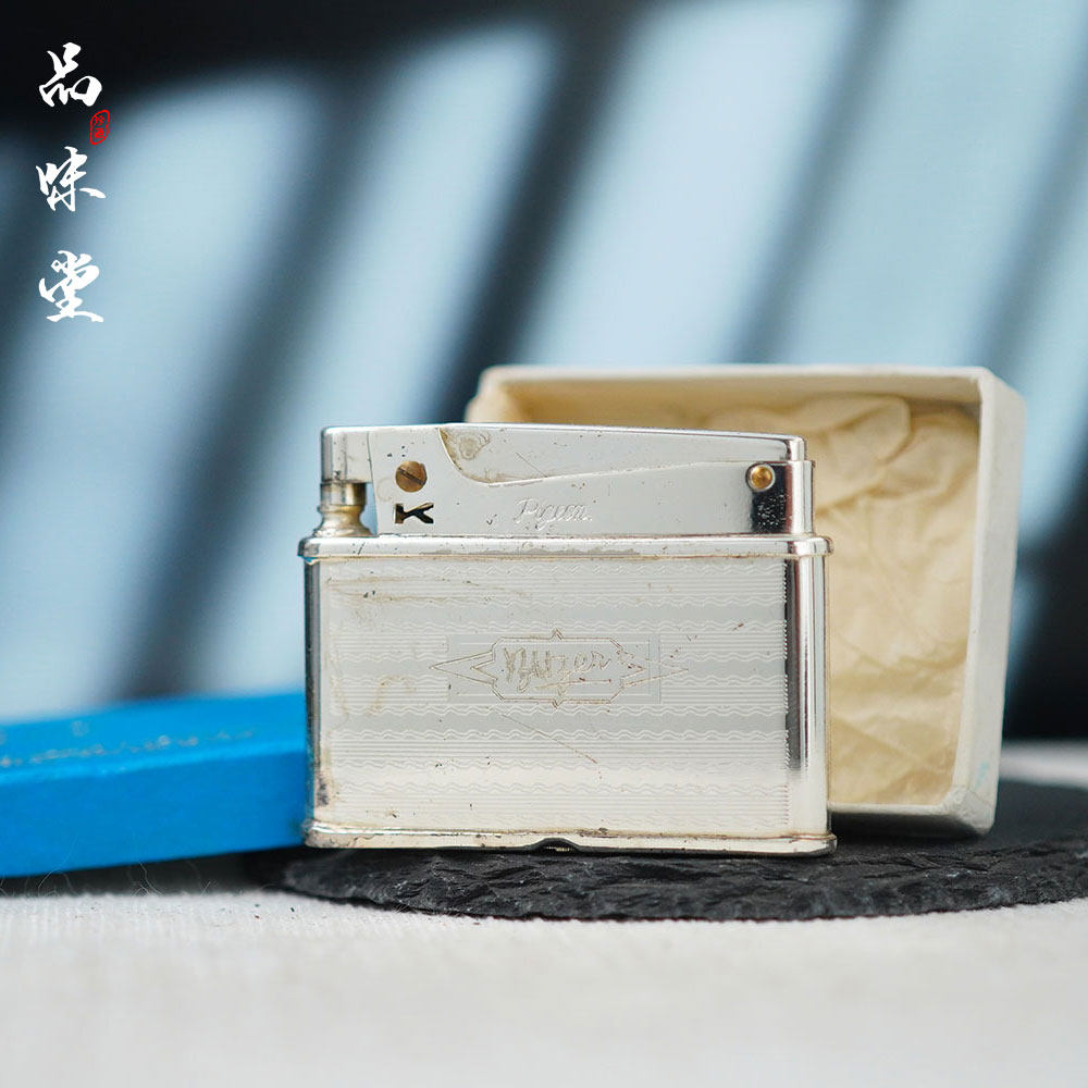 1950年日本Super纯铜镀银磕头机煤油古董打火机便携老式复古 原装