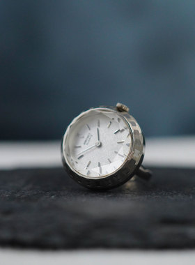 绝版日本Seiko精工戒指腕表宝蓝色复古个性指环轻奢首饰生日礼物