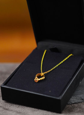 中古欧洲珠宝设计18K纯金天然红宝石戒指款项链吊坠小资复古 个性