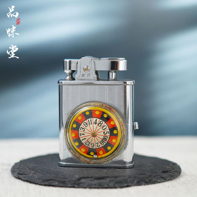 1950年日本Montecarlo俄罗斯轮盘机磕头机复古煤油古董打火机个性