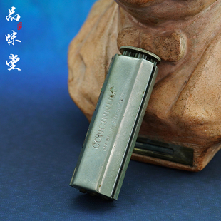 瑕疵特价1930年英国纯铜镀铬Concinnum康恩斯古董卷烟器复古老式