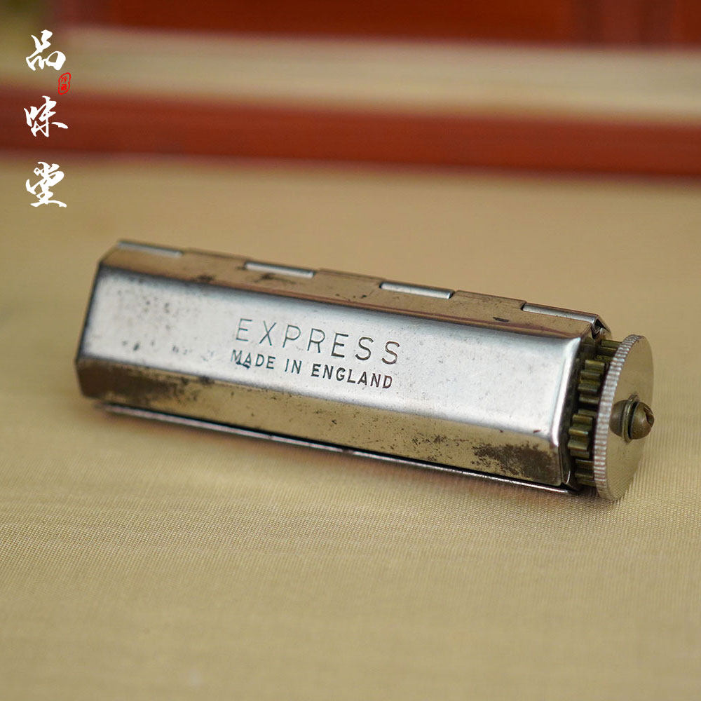 原版1930年英国原装EXPRESS艾普瑞斯古董卷烟器手卷六轴 纯铜镀铬