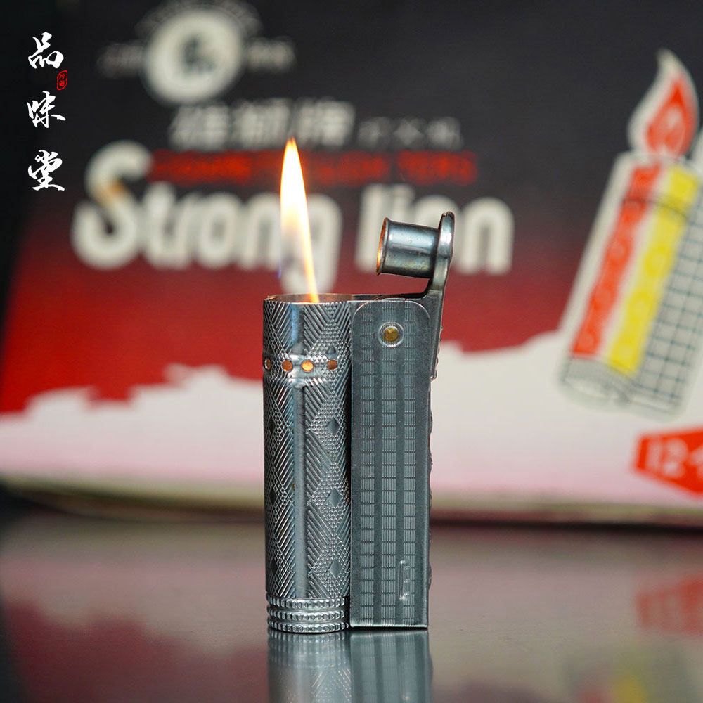 1990年产广州雄狮原装正品五星战壕机古董打火机老式复古绝版收藏
