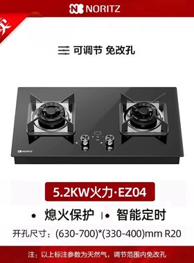能率EZ04大火力燃气灶煤气灶家用双灶嵌入式灶具