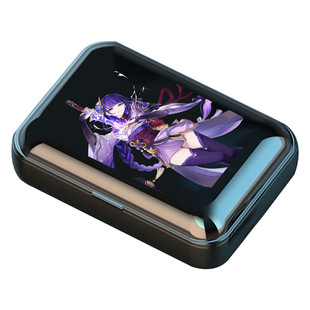 雷电将军蓝牙耳机头戴式 中文语音可定制动漫游戏周边礼品充电耳麦