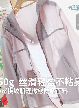 小新贝塔-【小凉伞】原纱防晒!春夏UPF50+连帽儿童防晒皮肤衣