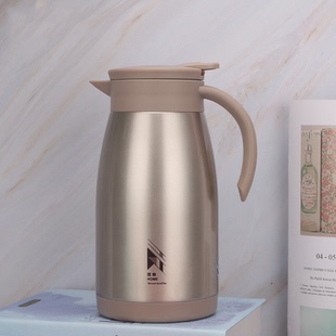 匡迪970号304内胆不锈钢真空大容量家用办公咖啡壶带手柄保温水壶