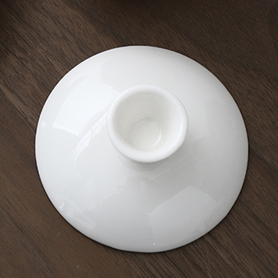 德化白瓷盖子三才茶碗茶杯